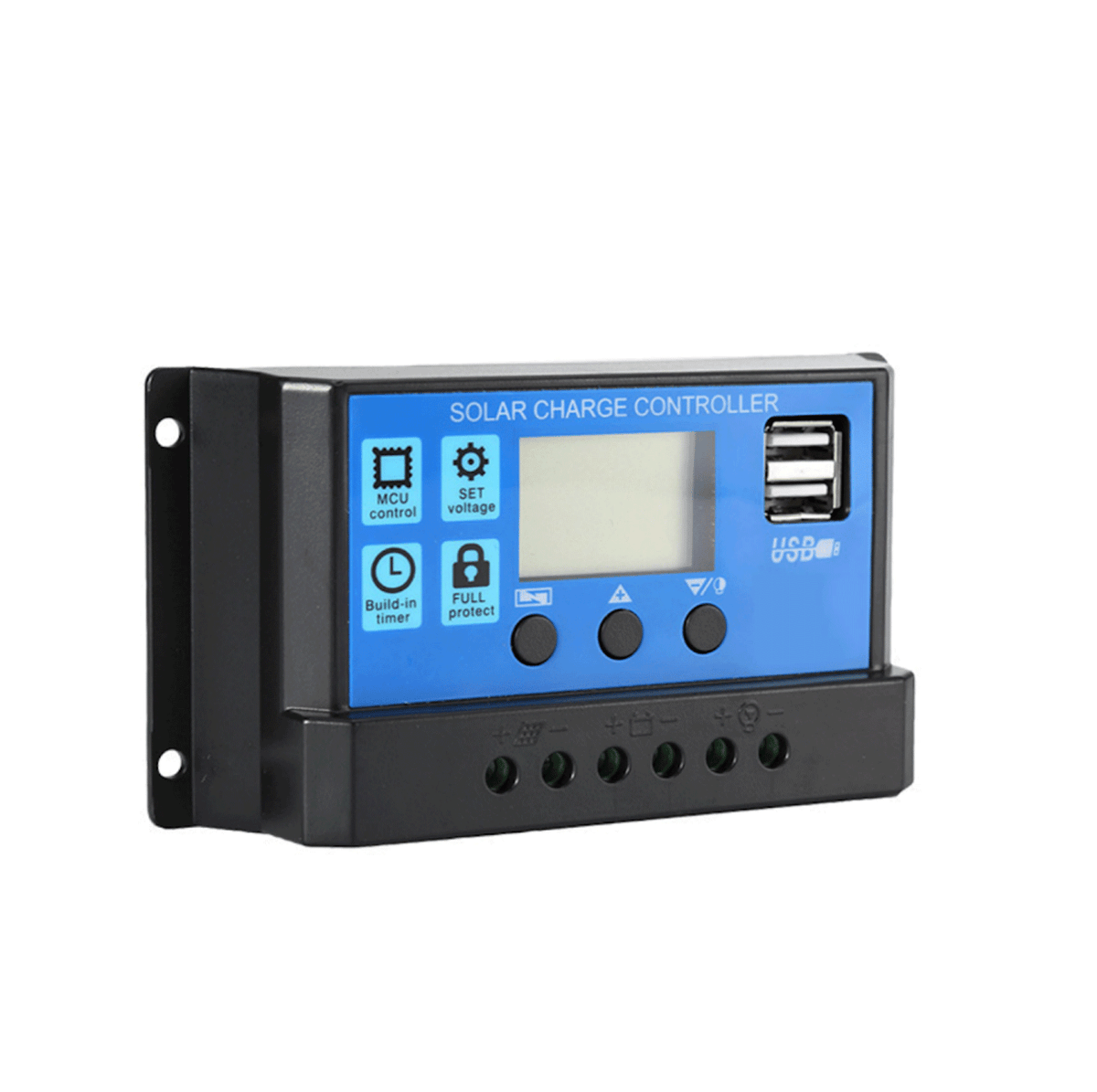 30A Solar Panel Battery Charge Controller 12V/24V LCD Regulator USB ...