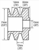 24-1102 2 Groove Steel Double Groove Alternator Pulley For Delco 10DN ER/EF, 10SI Series