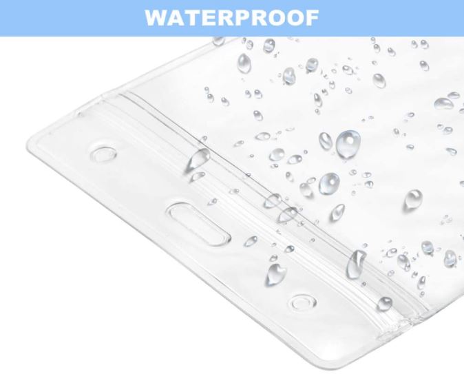 4 Pack Zip Lock Vaccination Vaccine Record ID Card Holder Waterproof Z ...