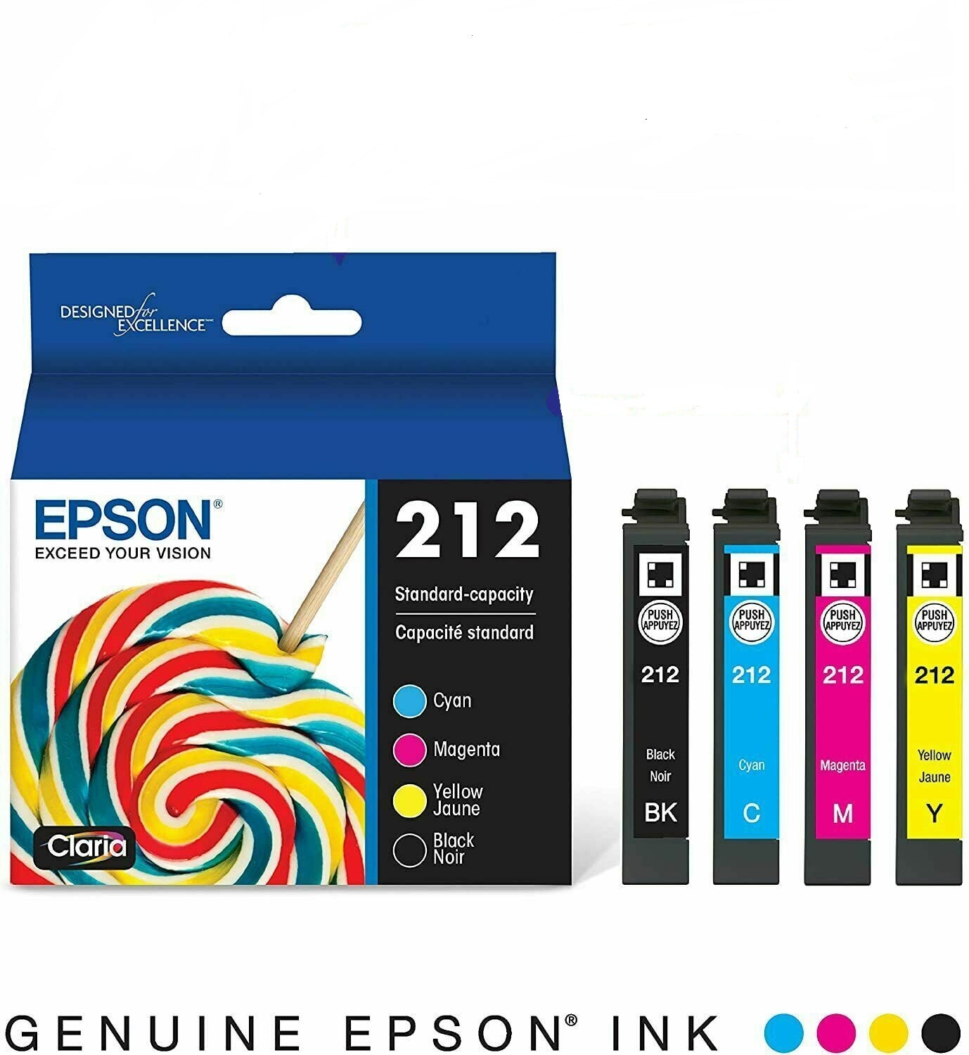 Epson 212 Ink Cartridge Original Black And Tri Color Gommarts 8490
