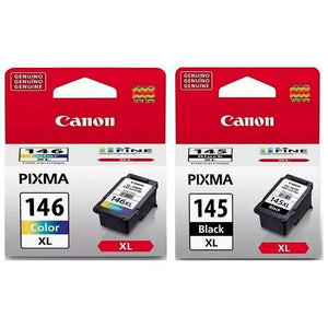 Canon PG-145XL Black and CL-146XL Tri-Color Ink Cartridges