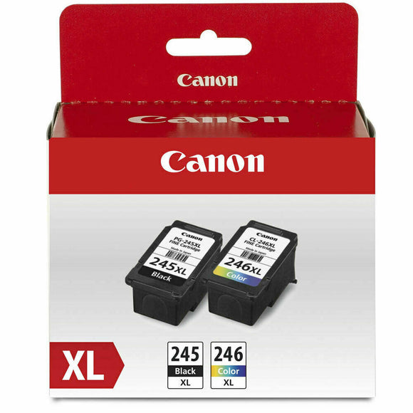 Canon PG-245XL Black And CL-246XL Tri-Color Ink Cartridges