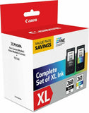 Canon PG-260XL Black and CL-261XL Tri-Color Ink Cartridges