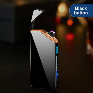 Dual Arc Plasma Electric Lighter USB Rechargeable Flameless Windproof Lighter - Black